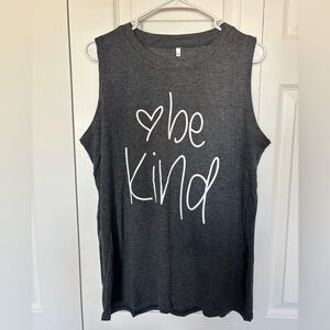 Gray Sleeveless 'Be Kind' Tank Top
